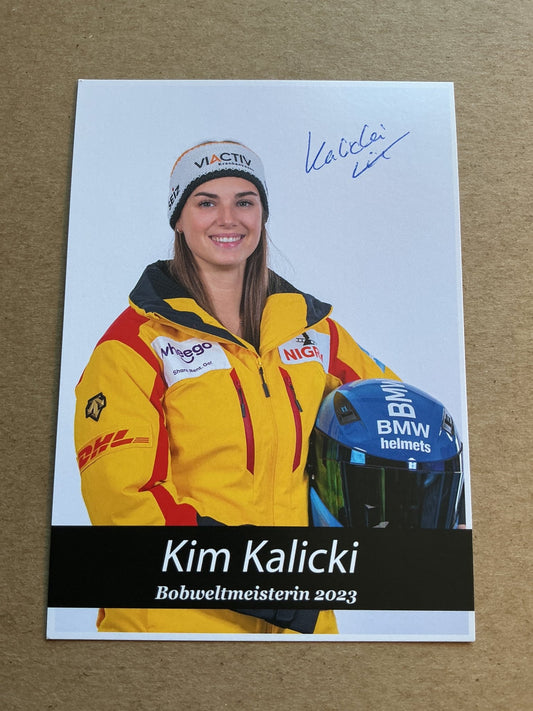 Kim Kalicki, Germany 🇩🇪 Bobsledd Winter Sports 2024/25 hand signed - Autographs-World