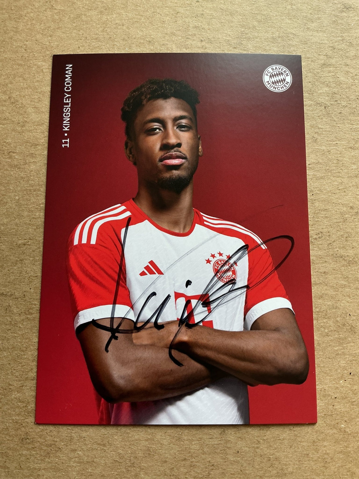 Kingsley Coman, France 🇫🇷 FC Bayern München 2023/24 hand signed - Autographs-World