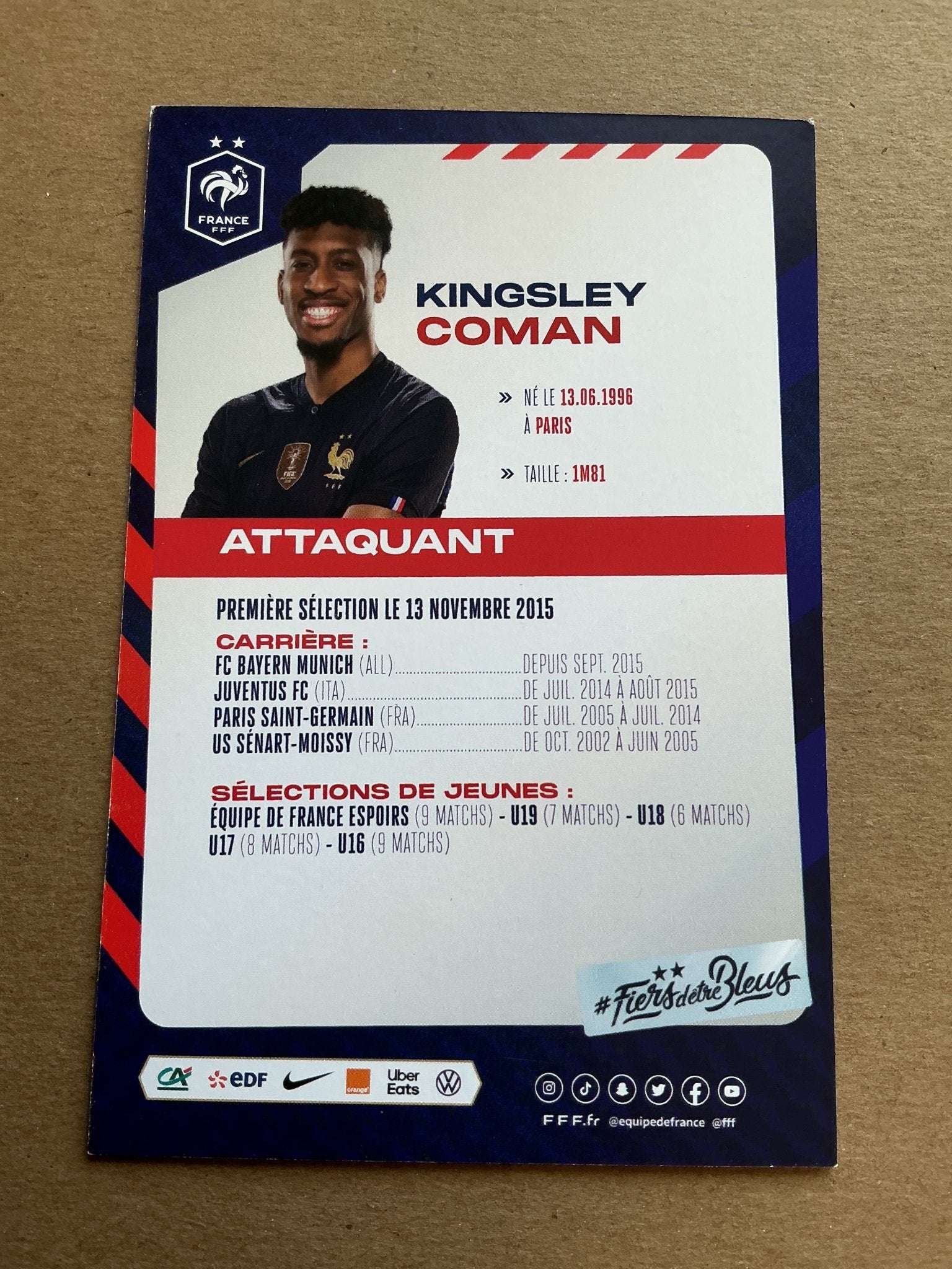 Kingsley Coman, France 🇫🇷 FIFA World Cup 2022 hand signed - Autographs-World
