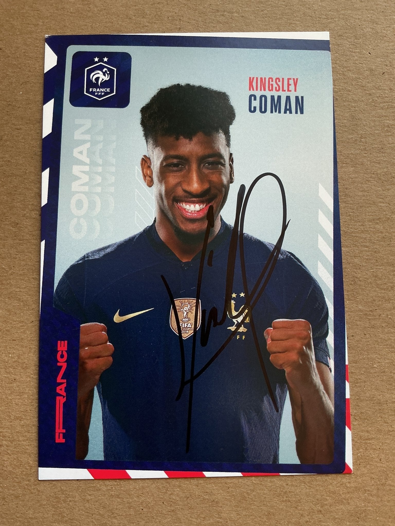 Kingsley Coman, France 🇫🇷 FIFA World Cup 2022 hand signed - Autographs-World