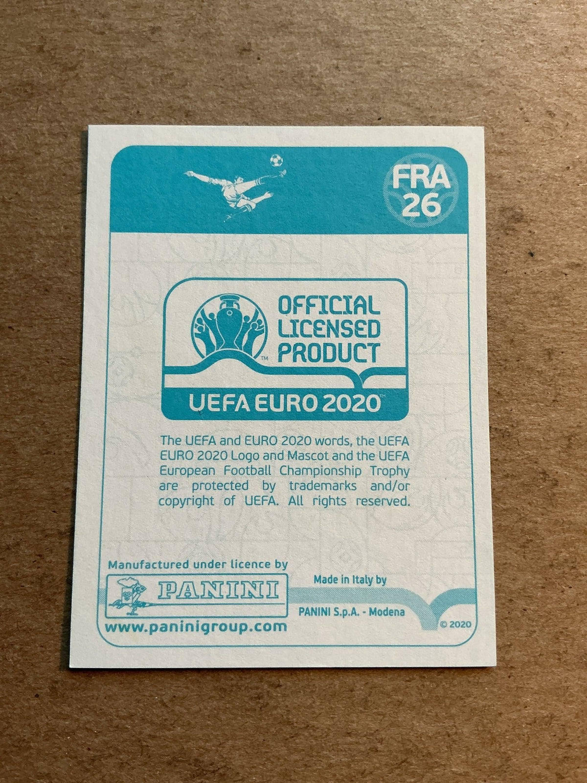 Kingsley Coman, France 🇫🇷 UEFA Euro 2020 Panini hand signed - Autographs-World
