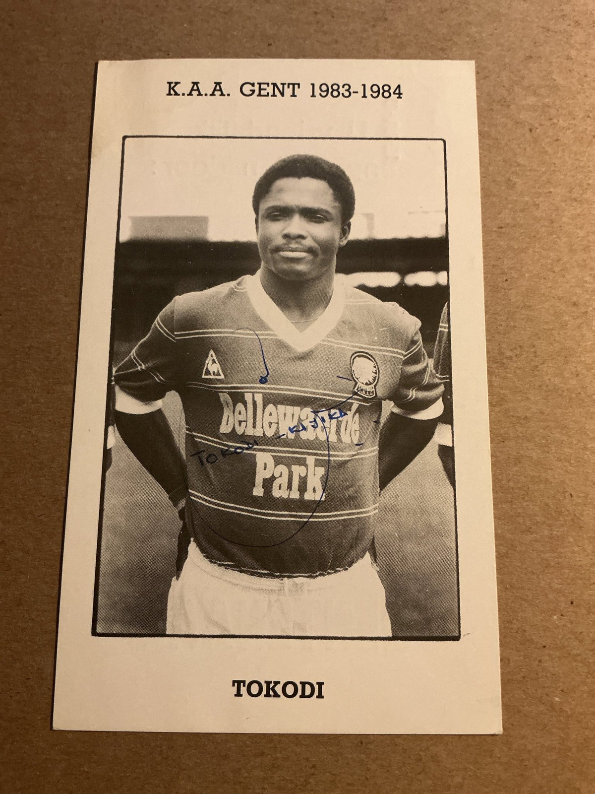 Kiyika Tokodi, Republic of Kongo 🇨🇩 KAA Gent 1983/84 hand signed - Autographs-World