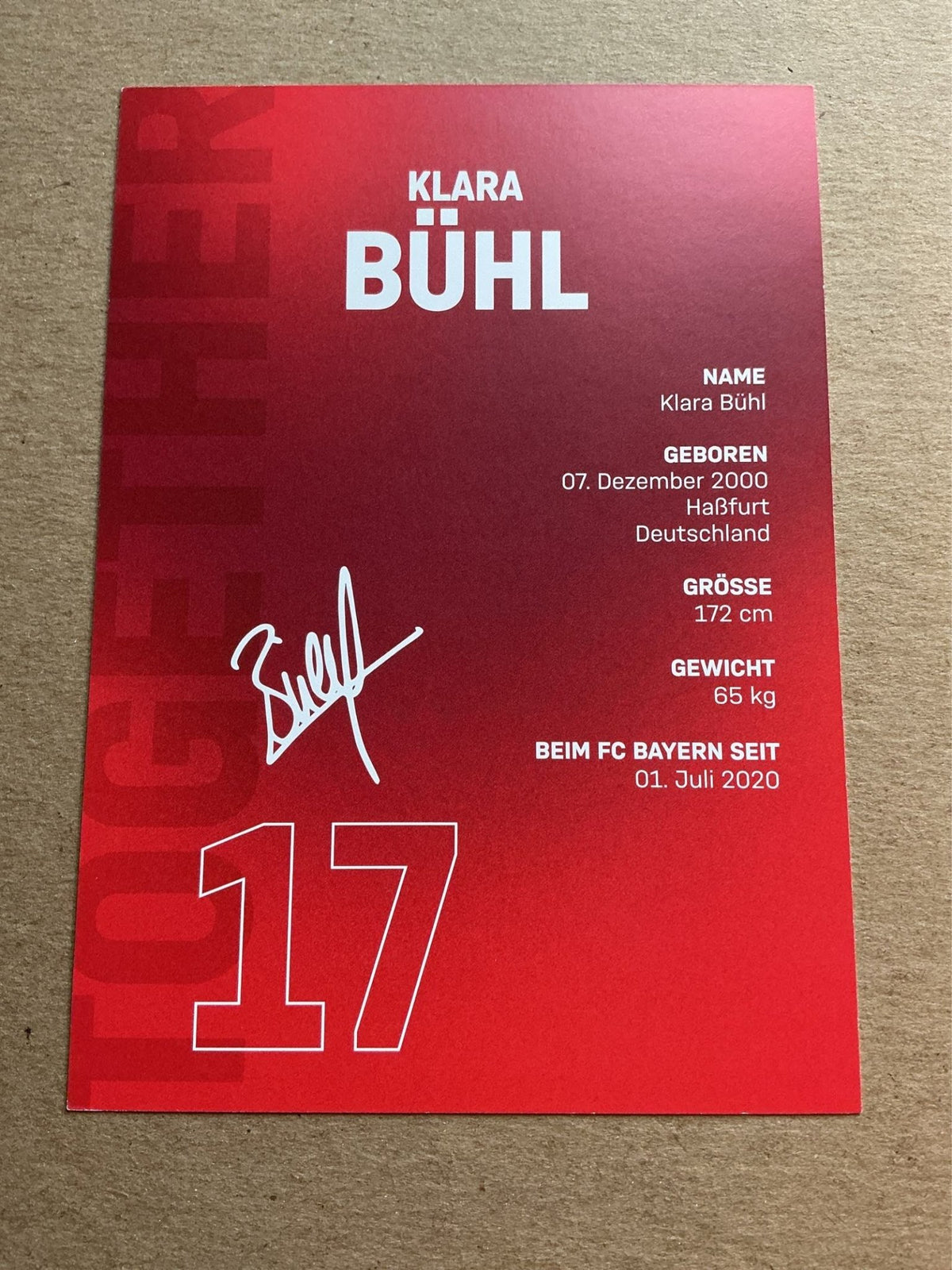 Klara Bühl, Germany 🇩🇪 FC Bayern München 2021/22 hand signed - Autographs-World