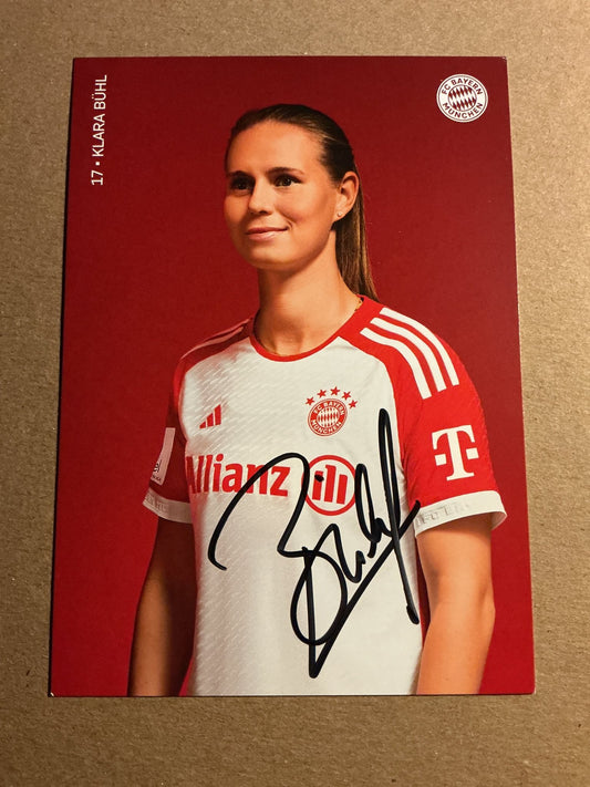 Klara Bühl, Germany 🇩🇪 FC Bayern München 2023/24 hand signed - Autographs-World