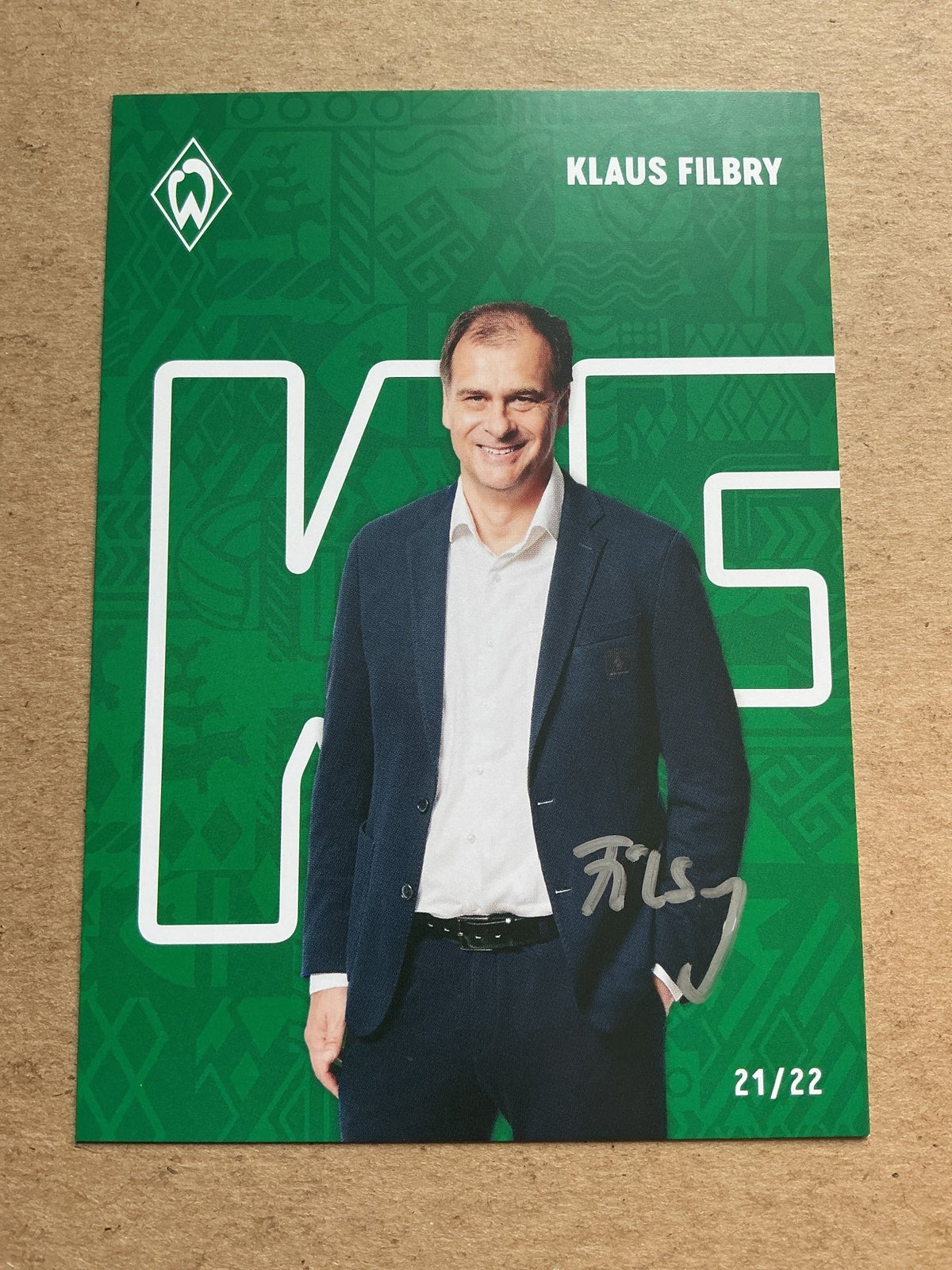 Klaus Filbry, Germany 🇩🇪 SV Werder Bremen 2021/22 hand signed - Autographs-World