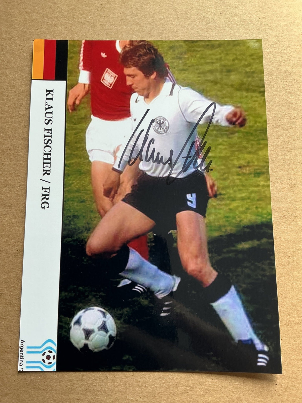 Klaus Fischer, Germany 🇩🇪 FIFA World Cup 1978 hand signed - Autographs-World