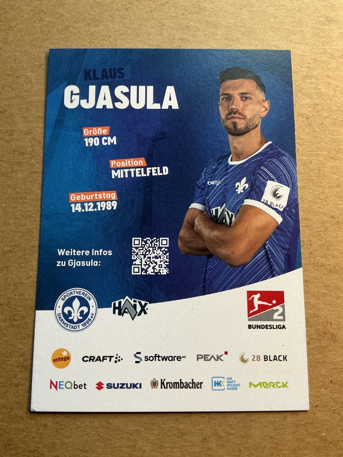 Klaus Gjasula, Albania 🇦🇱 SV Darmstadt 98 2023/24 hand signed - Autographs-World