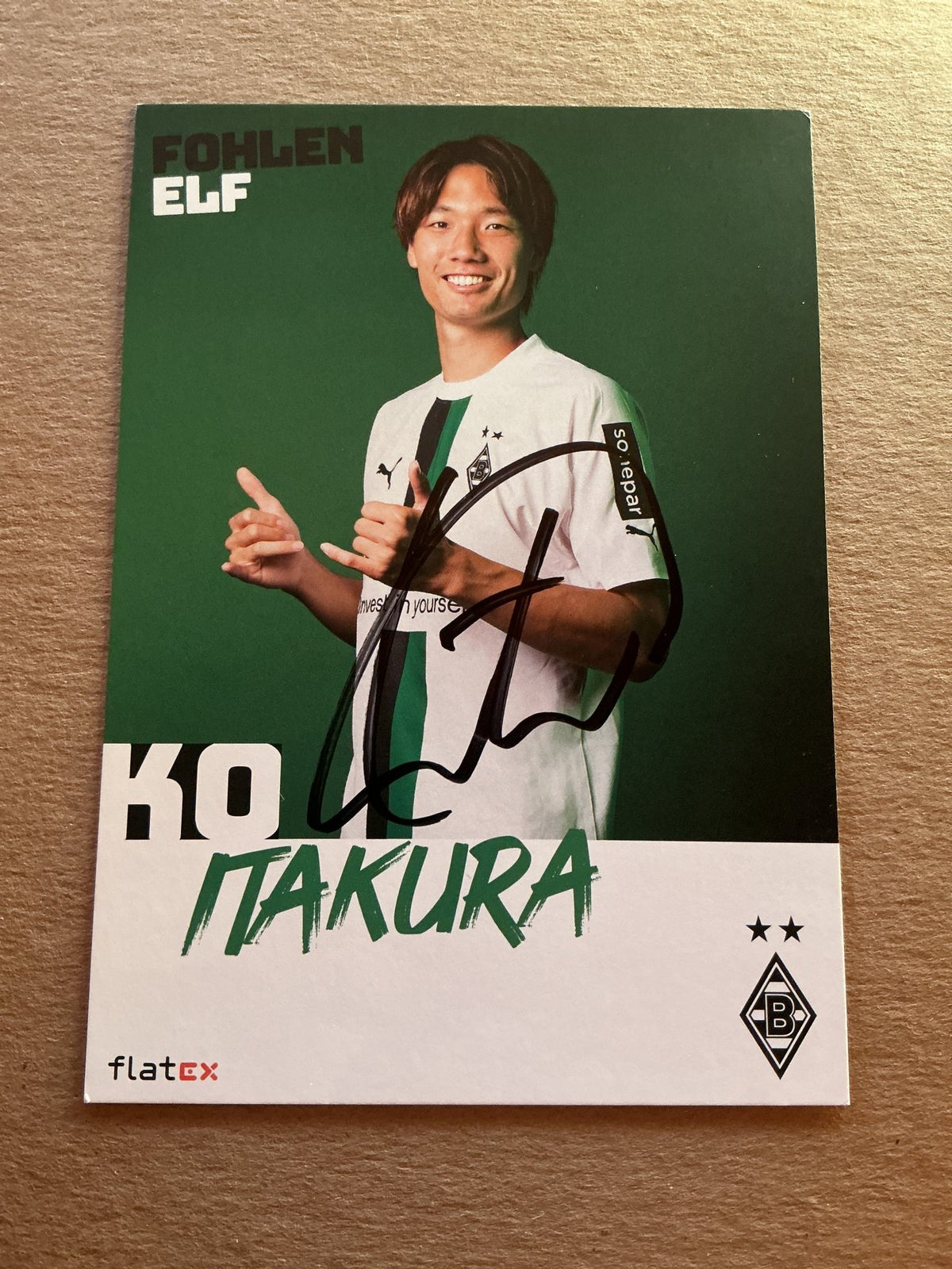 Ko Itakura, Japan 🇯🇵 Borussia Mönchengladbach 2022/23 hand signed - Autographs-World