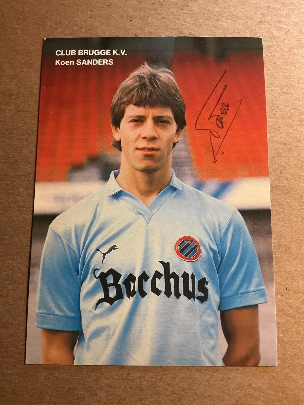 Koen Sanders, Belgium 🇧🇪 Club Brugge 1983/84 hand signed - Autographs-World