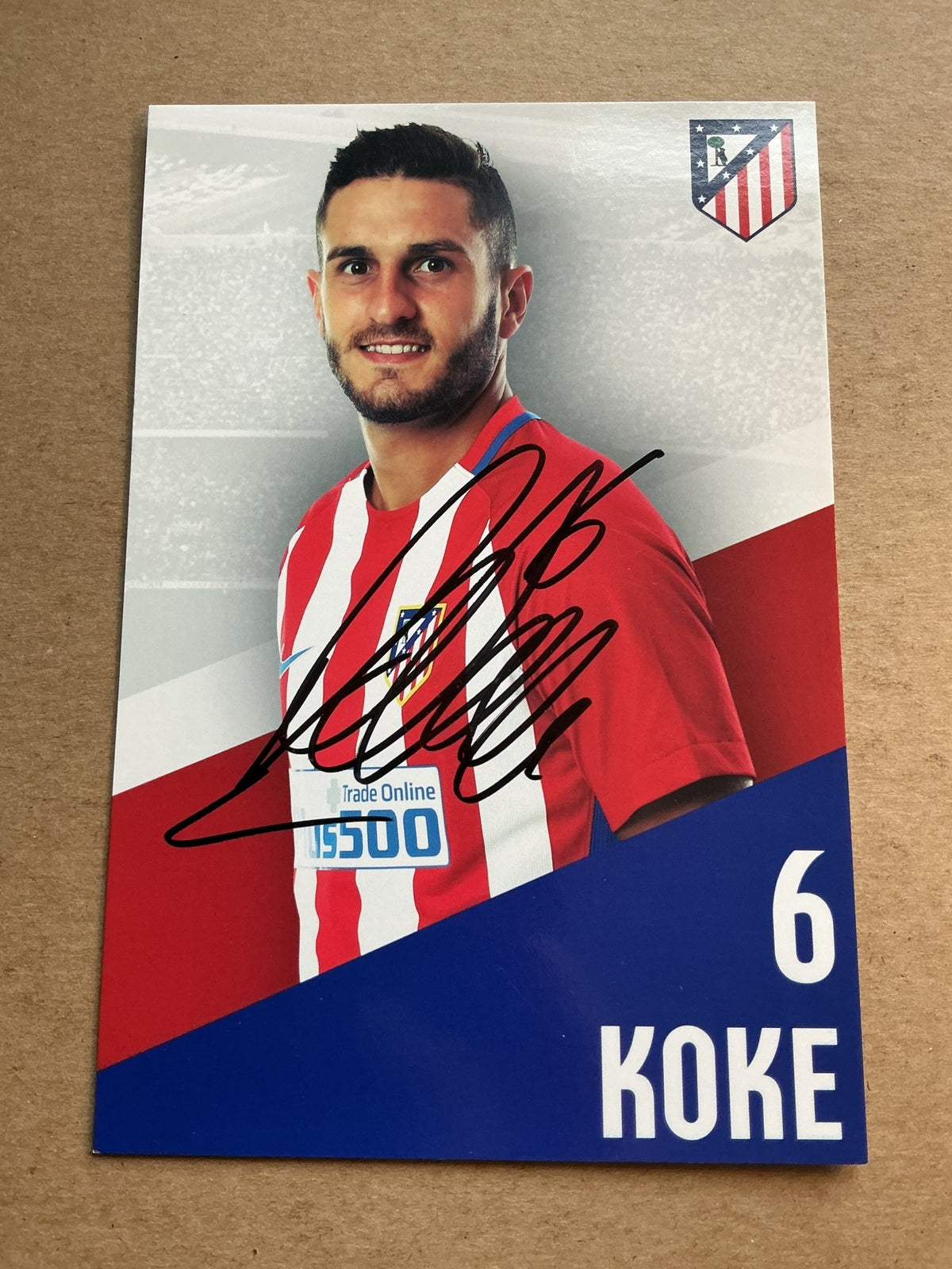 Koke, Spain 🇪🇸 Atletico Madrid 2016/17 hand signed - Autographs-World
