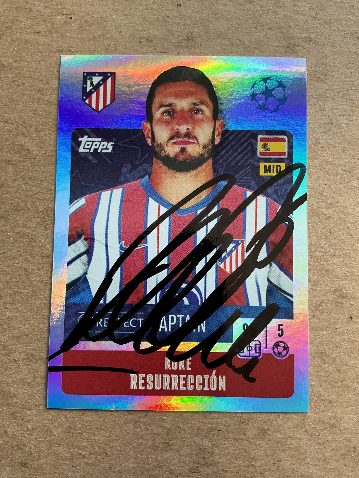 Koke, Spain 🇪🇸 Atletico Madrid 2024/25 Topps hand signed - Autographs-World