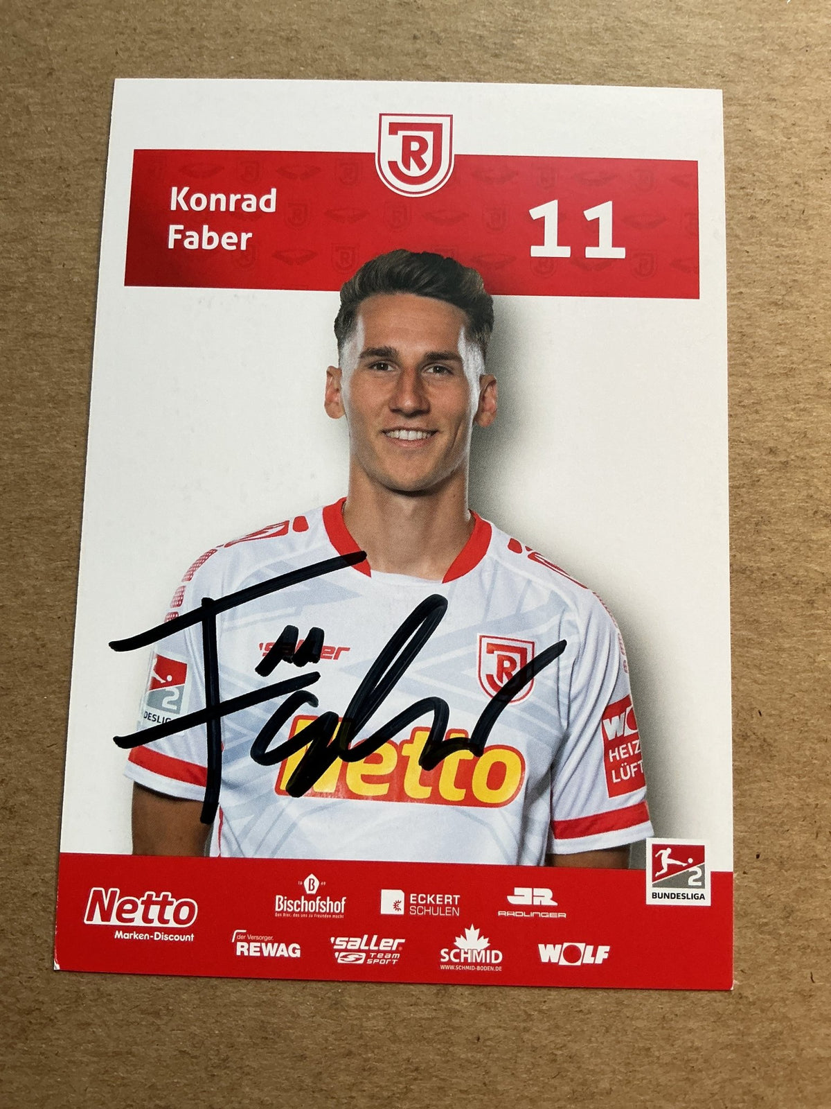Konrad Faber, Germany 🇩🇪 Jahn Regensburg 2022/23 hand signed - Autographs-World