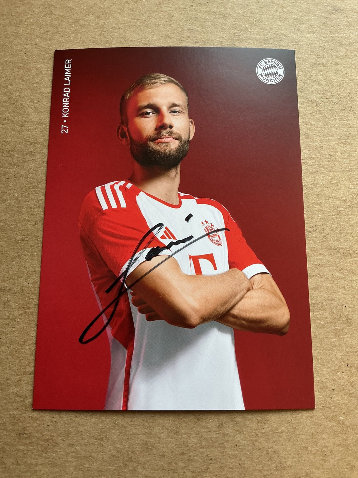 Konrad Laimer, Austria 🇦🇹 FC Bayern München 2023/24 hand signed - Autographs-World