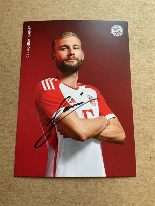 Konrad Laimer, Austria 🇦🇹 FC Bayern München 2023/24 hand signed - Autographs-World