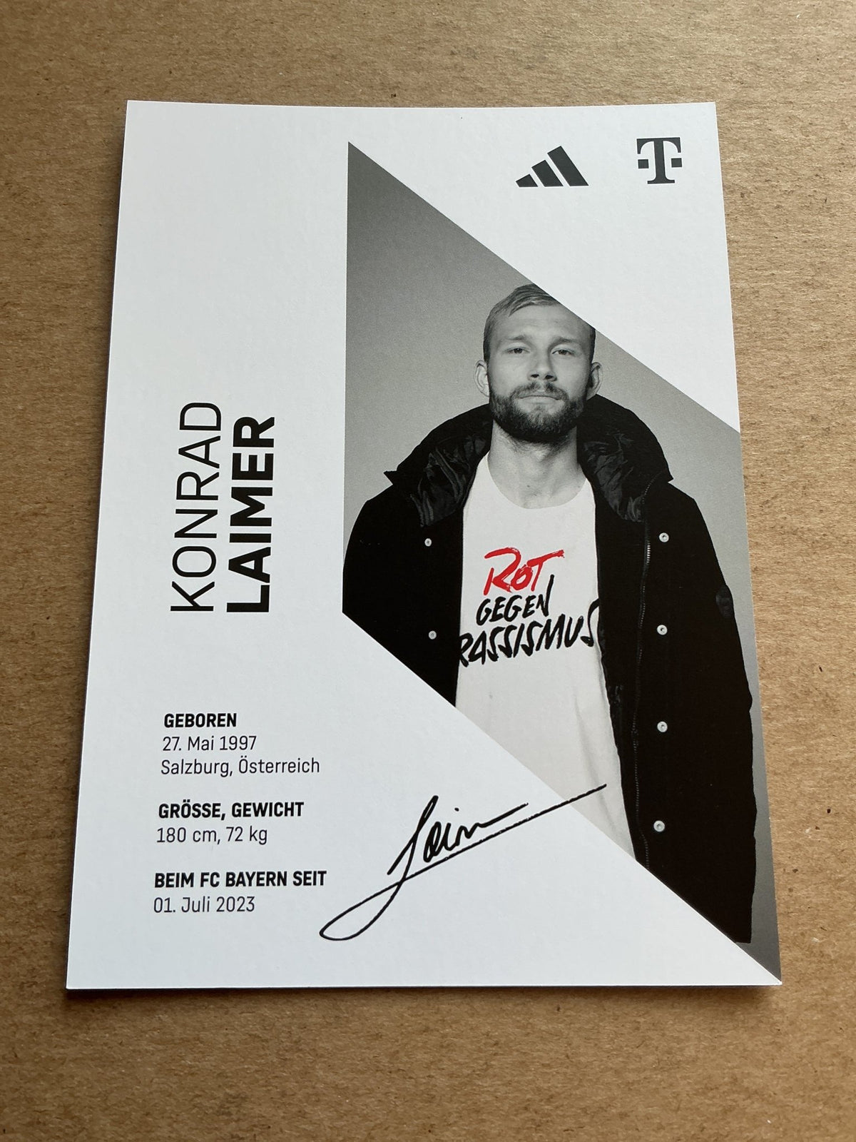 Konrad Laimer, Austria 🇦🇹 FC Bayern München 2023/24 hand signed - Autographs-World