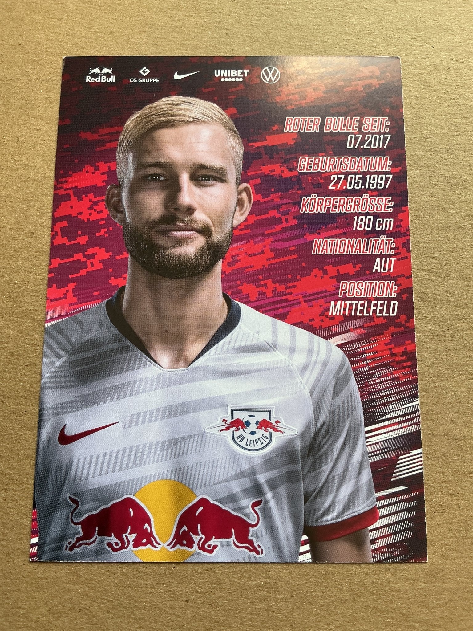 Konrad Laimer, Austria 🇦🇹 RB Leipzig 2019/20 hand signed - Autographs-World