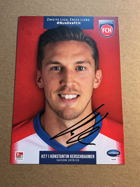 Konstantin Kerschbaumer, Austria 🇦🇹 1.FC Heidenheim 2019/20 hand signed - Autographs-World