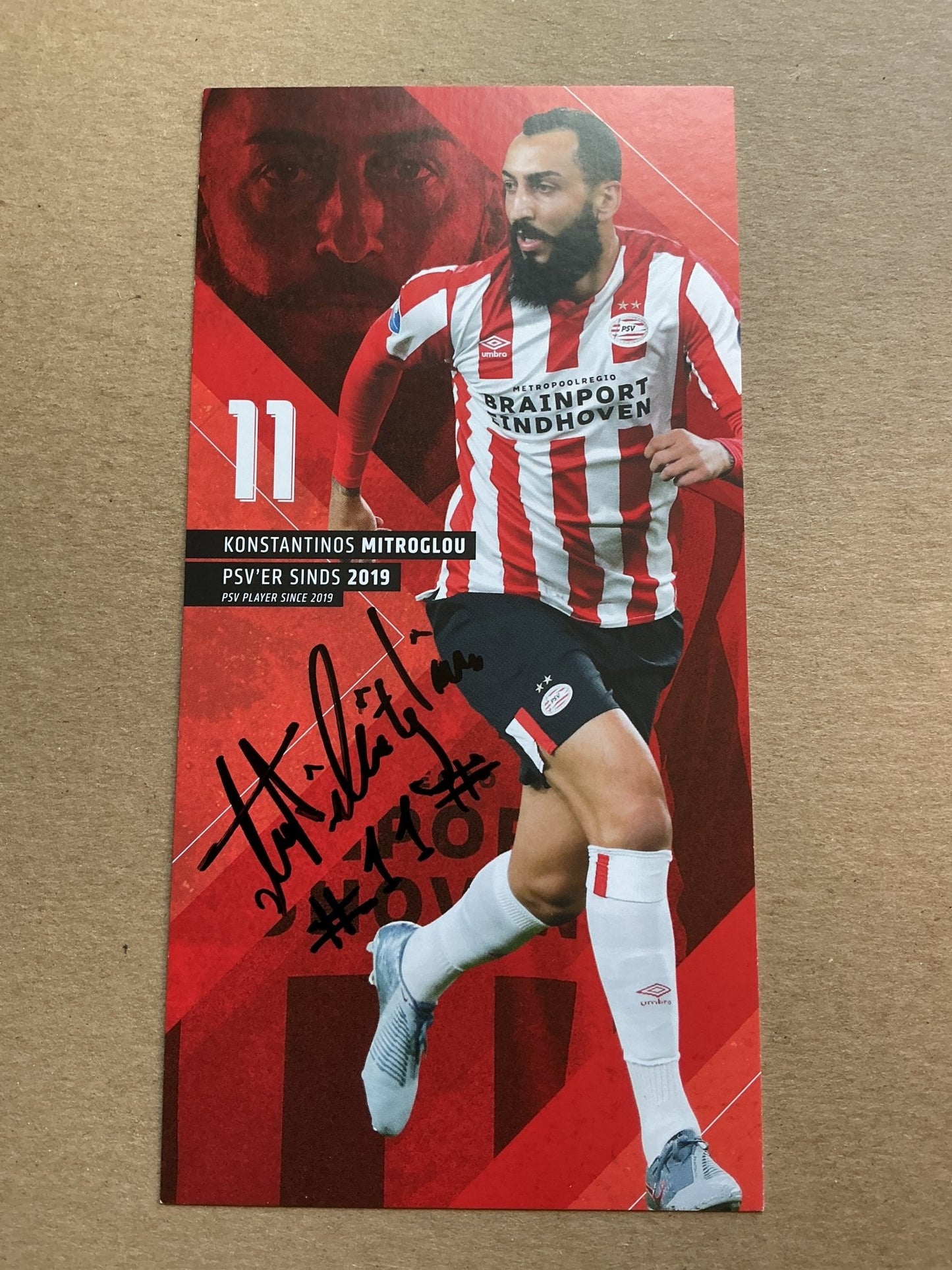 Konstantinos Mitroglou, Greece 🇬🇷 PSV Eindhoven 2019/20 hand signed - Autographs-World