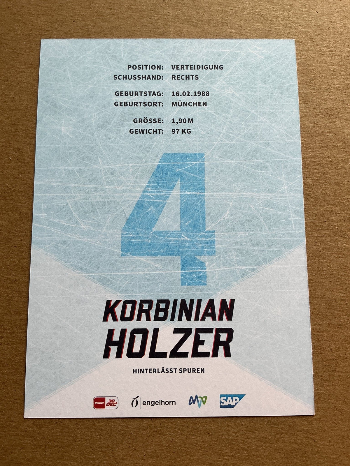 Korbinian Holzer, Germany 🇩🇪 Adler Mannheim 2023/24 hand signed - Autographs-World