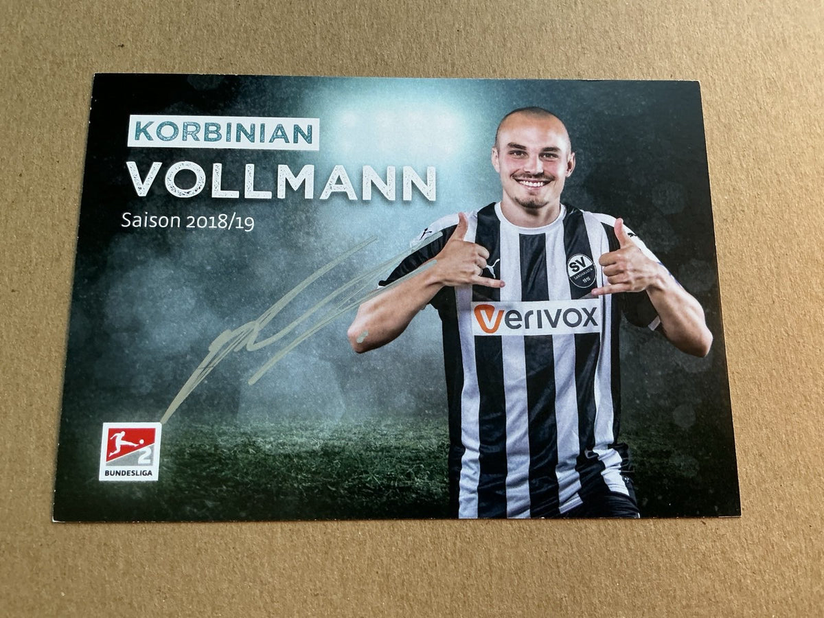 Korbinian Vollmann, Germany 🇩🇪 SV Sandhausen 2018/19 hand signed - Autographs-World