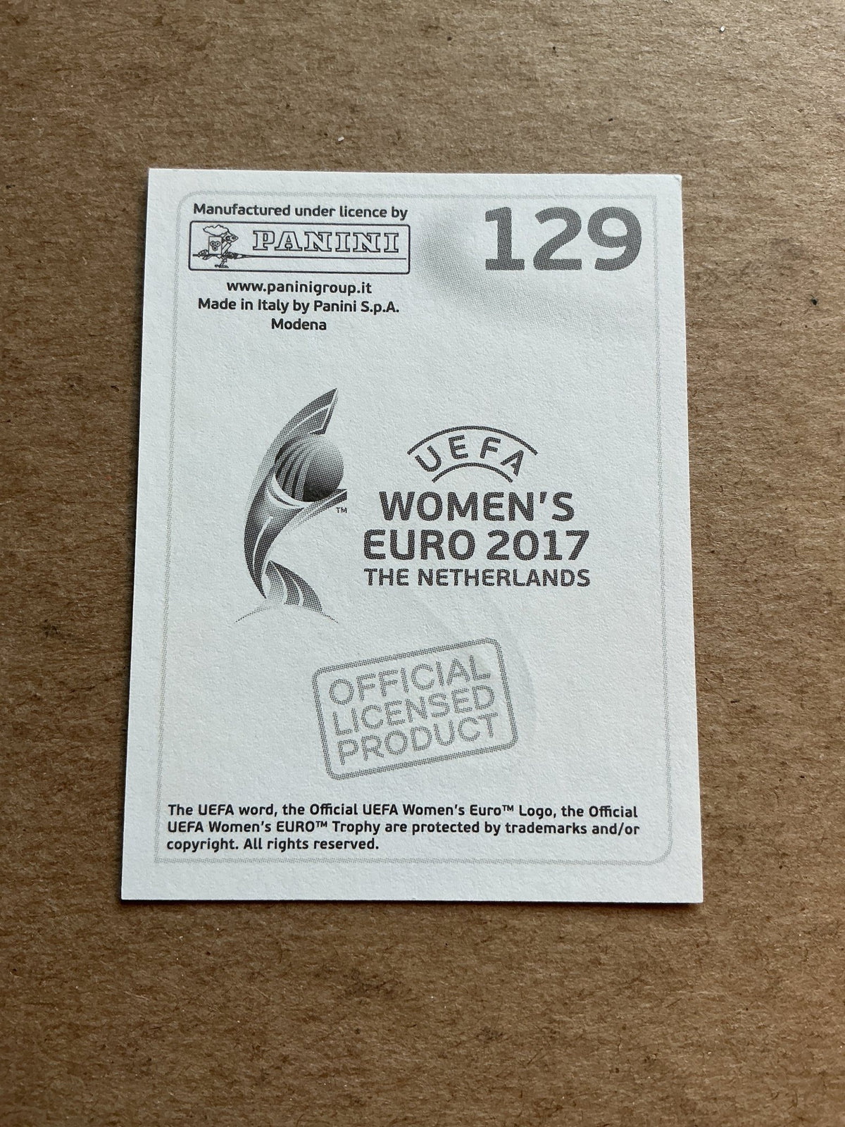 Kosovare Asllani, Sweden 🇸🇪 FIFA Women’s Euro Cup 2017 Panini hand signed - Autographs-World