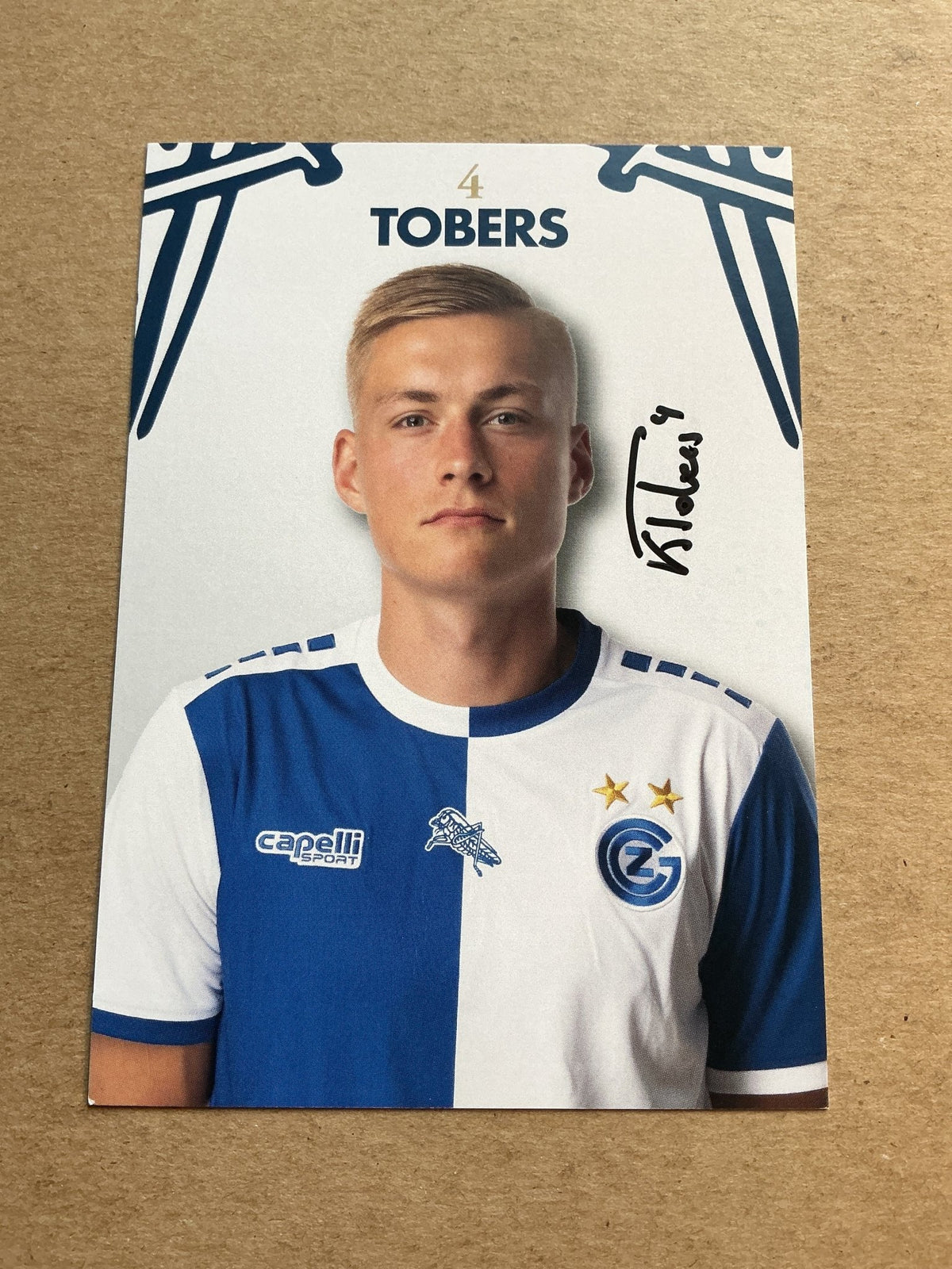 Kristers Tobers, Latvia 🇱🇻 Grasshopper Club Zürich 2023/24 hand signed - Autographs-World