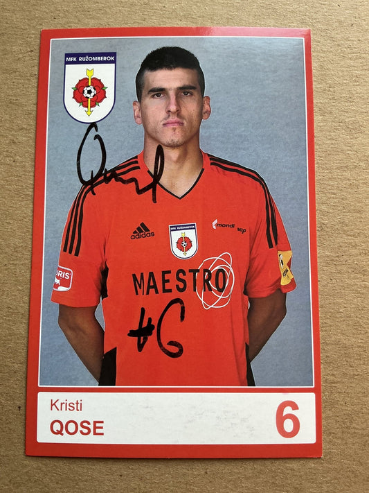 Kristi Qose, Albania 🇦🇱 MFK Ružomberok 2019/20 hand signed - Autographs-World