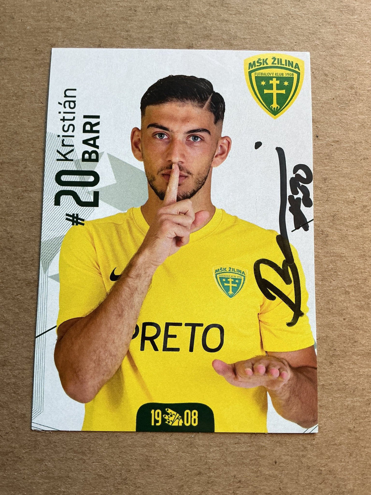 Kristián Bari, Slovakia 🇸🇰 MŠK Žilina 2023/24 hand signed - Autographs-World