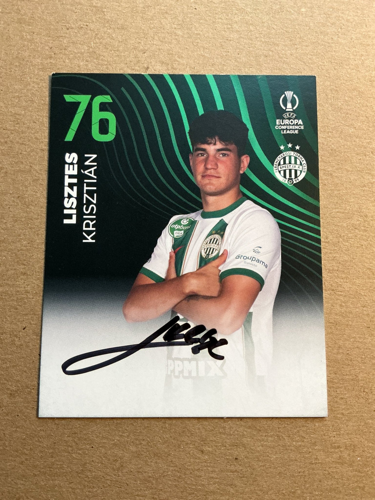 Kristián Lisztes, Hungary 🇭🇺 Ferencváros TC 2023/24 hand signed - Autographs-World