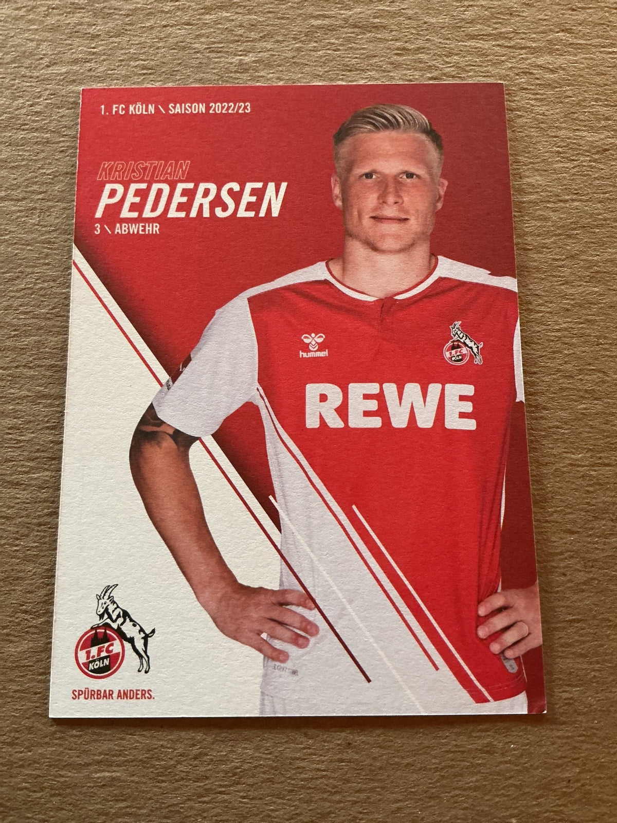 Kristian Pedersen, Denmark 🇩🇰 1.FC Köln 2022/23 hand signed - Autographs-World