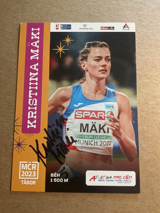 Kristiina Mäki, Czech Republic 🇨🇿 Athletics Summer Olympics 2024 hand signed - Autographs-World