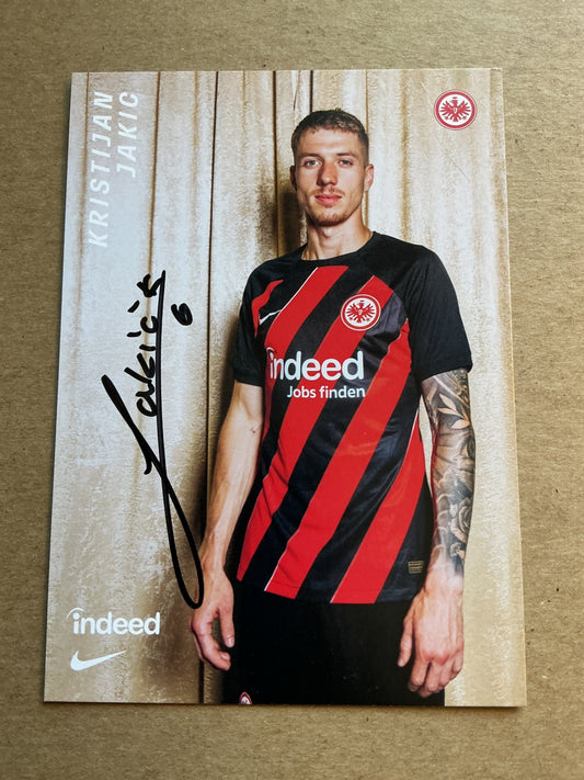 Kristijan Jakic, Croatia 🇭🇷 Eintracht Frankfurt 2023/24 hand signed - Autographs-World