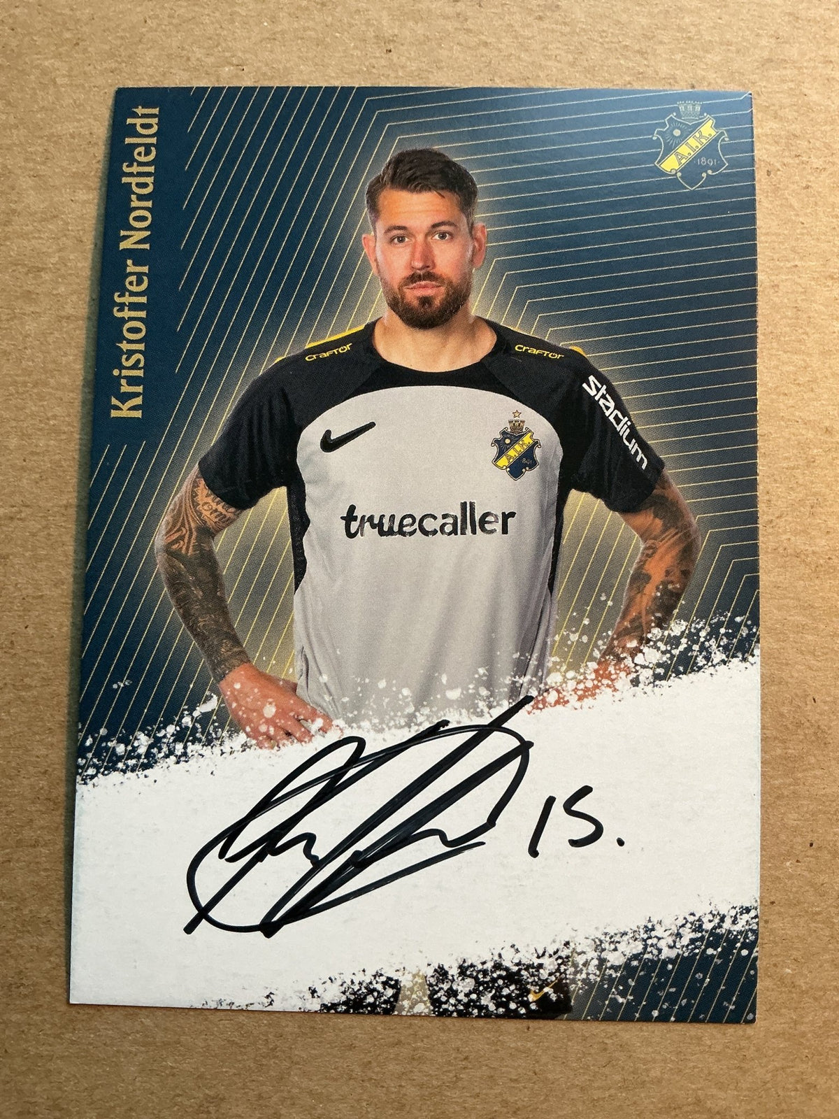 Kristoffer Nordfeldt, Sweden 🇸🇪 AIK Stockholm 2023/24 hand signed - Autographs-World