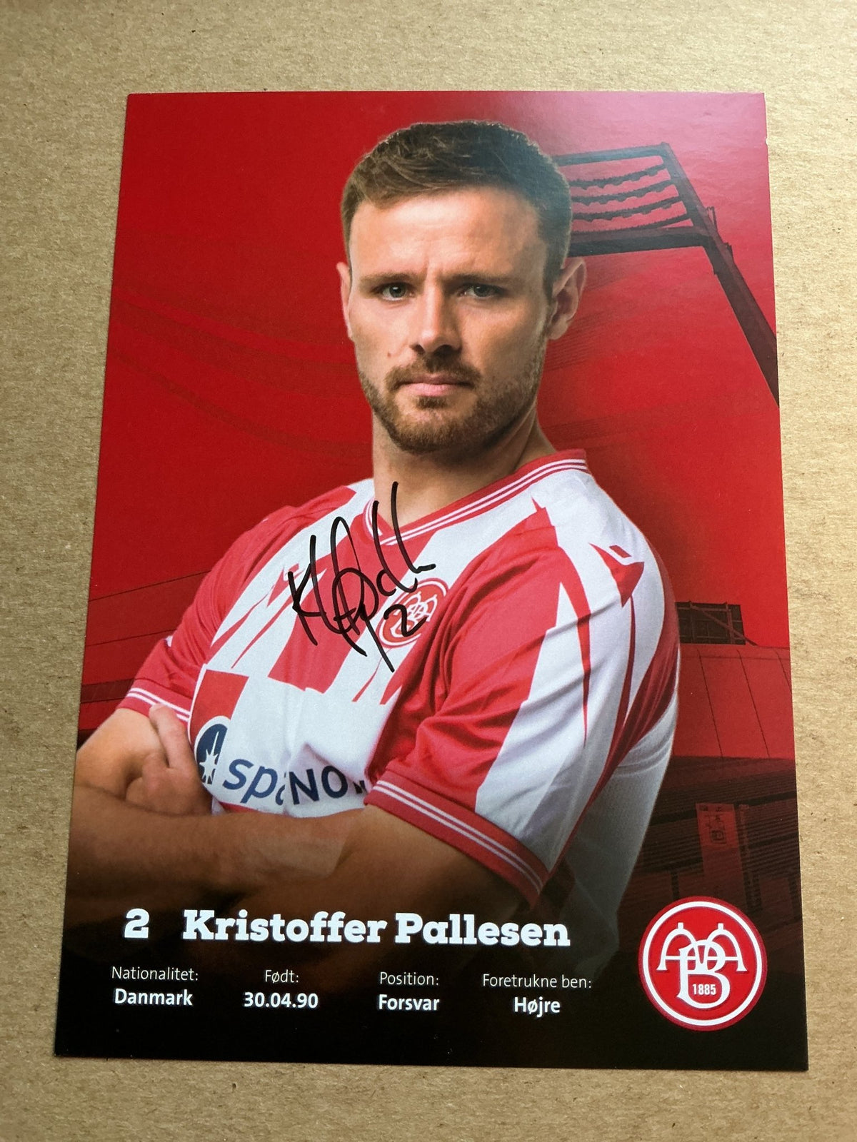 Kristoffer Pallesen, Denmark 🇩🇰 Aalborg BK 2021/22 hand signed - Autographs-World
