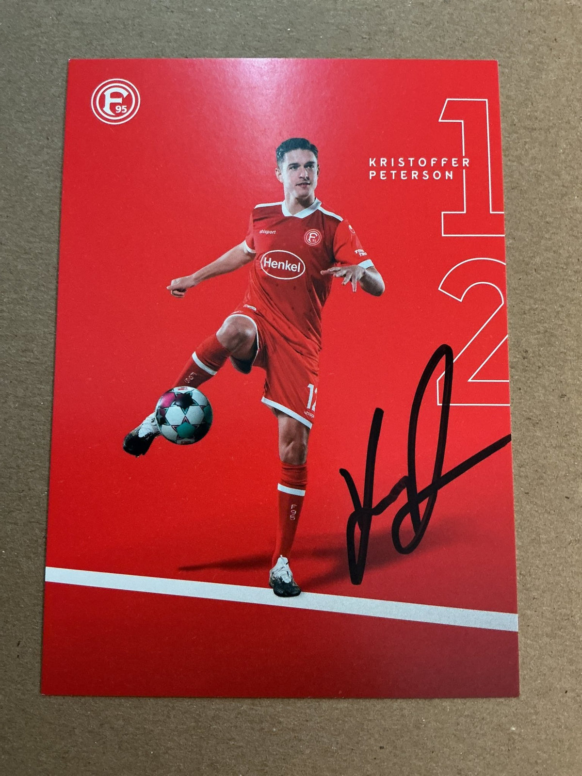 Kristoffer Peterson, Sweden 🇸🇪 Fortuna Düsseldorf 2020/21 hand signed - Autographs-World