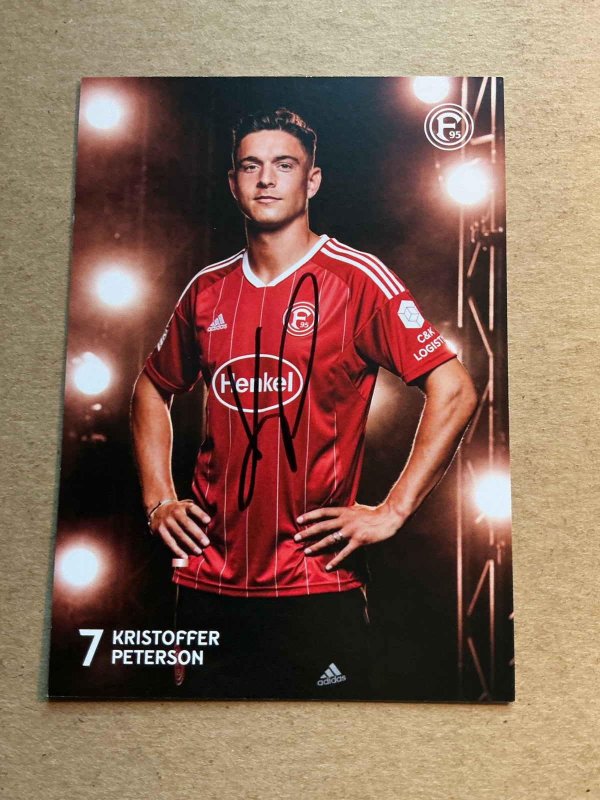 Kristoffer Peterson, Sweden 🇸🇪 Fortuna Düsseldorf 2022/23 hand signed - Autographs-World