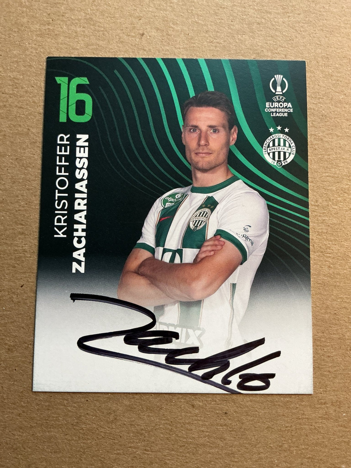 Kristoffer Zachatiassen, Norway 🇳🇴 Ferencváros TC 2023/24 hand signed - Autographs-World