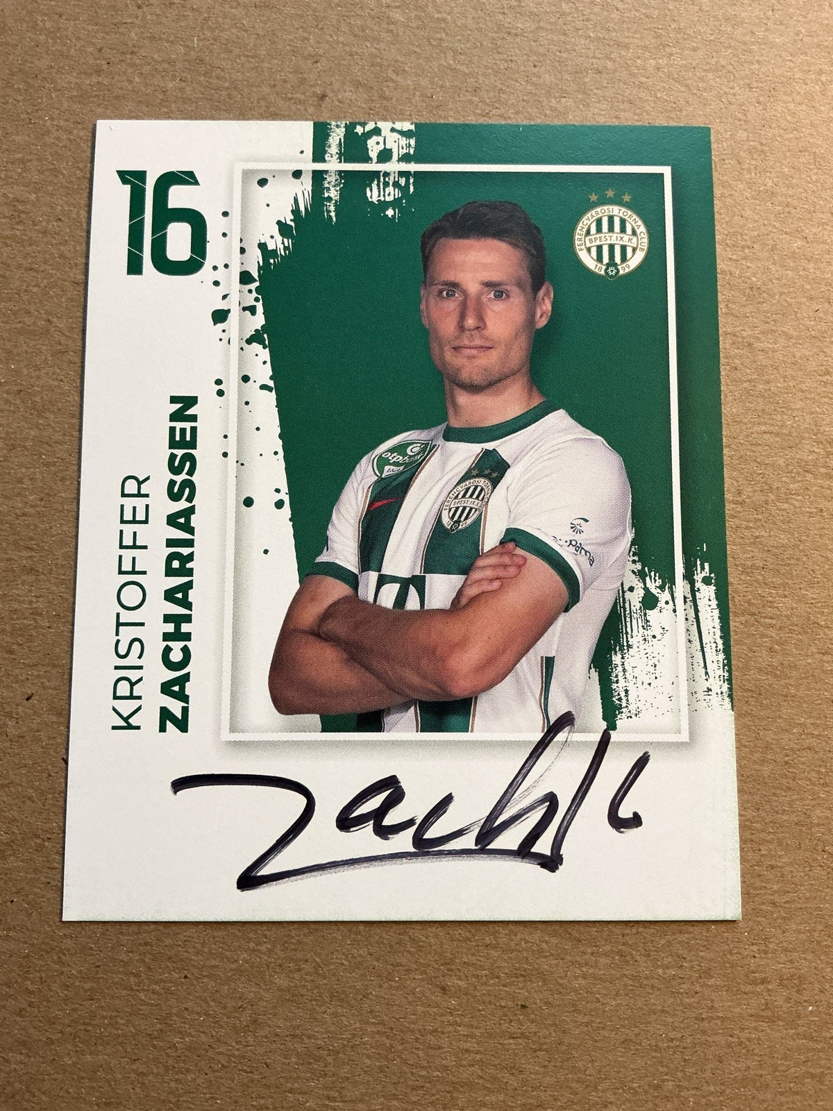 Kristoffer Zachatiassen, Norway 🇳🇴 Ferencváros TC 2023/24 hand signed - Autographs-World
