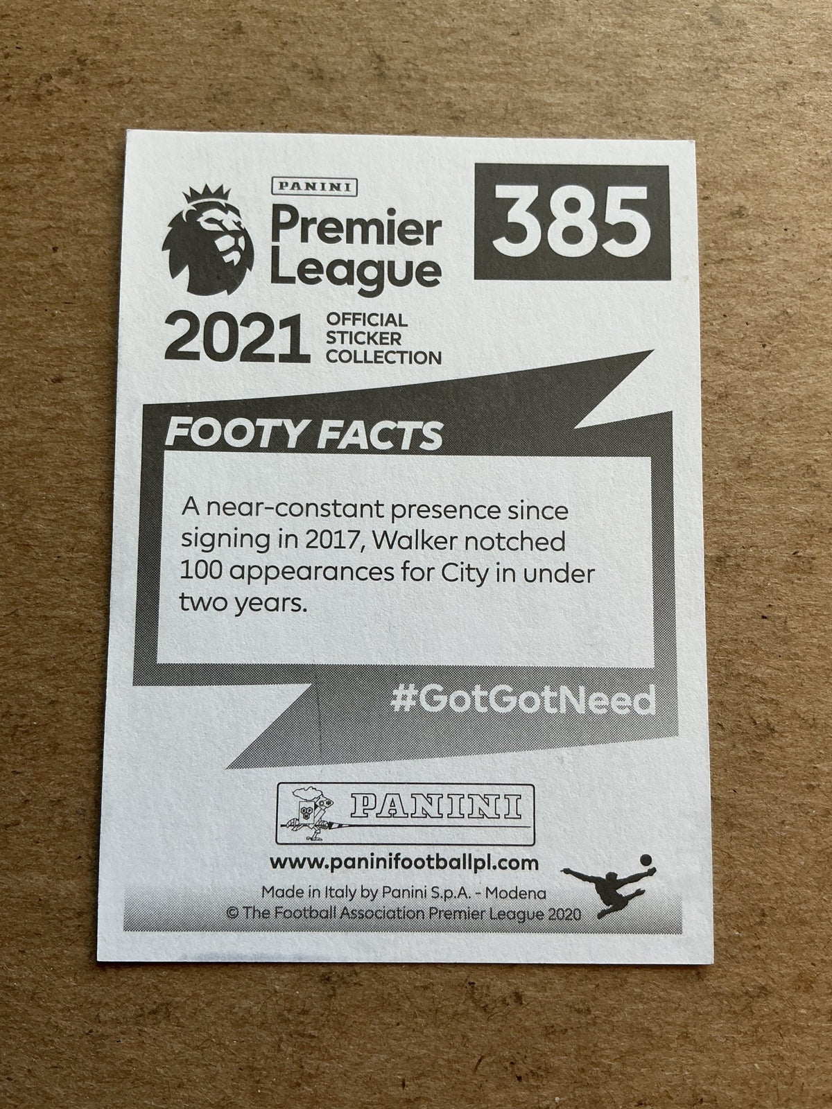 Kyle Walker, England 🏴󠁧󠁢󠁥󠁮󠁧󠁿 Manchester City 2021 Panini hand signed - Autographs-World