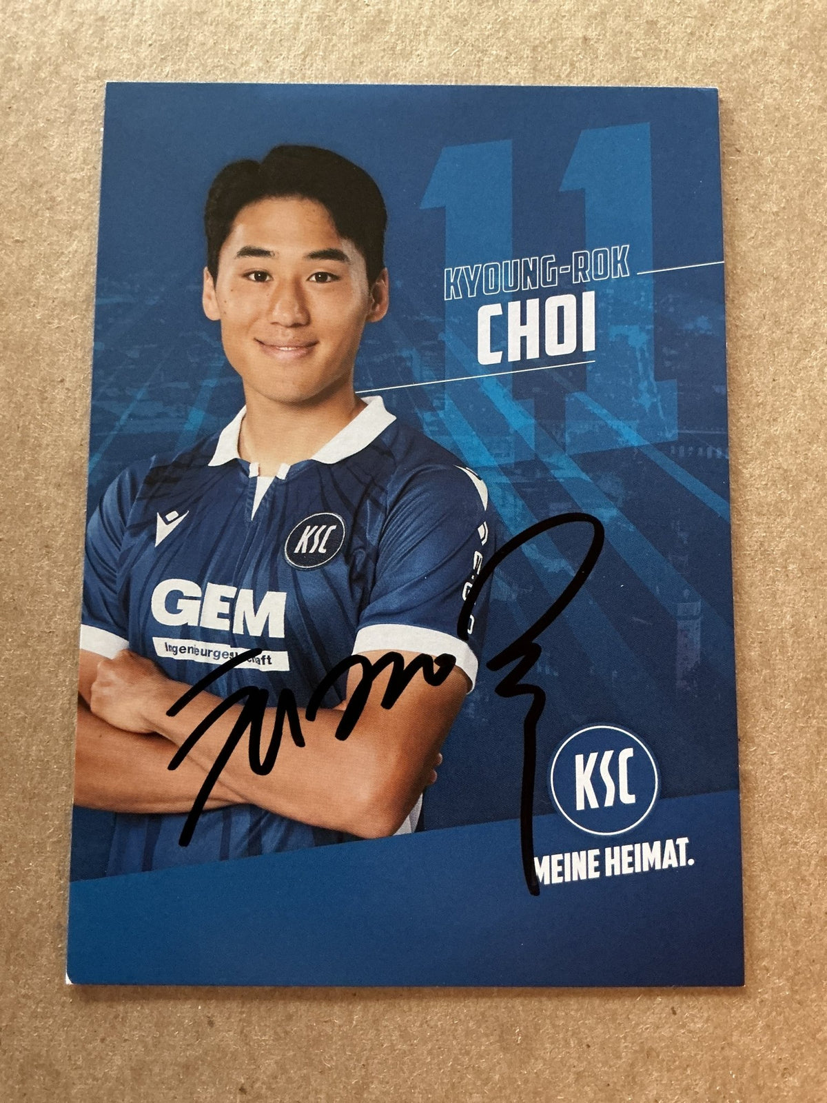 Kyoung-Rok Choi, South Korea 🇰🇷 Karlsruher SC 2021/22 hand signed - Autographs-World