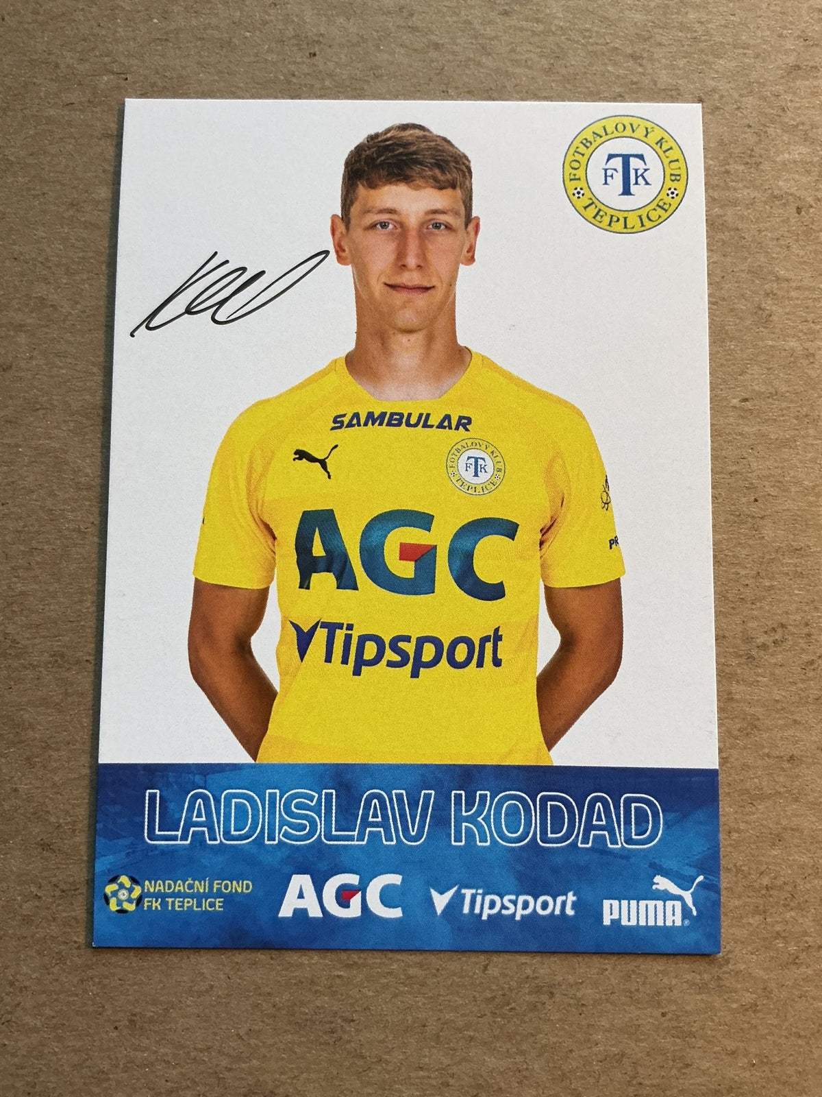 Ladislav Kodad, Czech Republic 🇨🇿 FK Teplice 2022/23 hand signed - Autographs-World