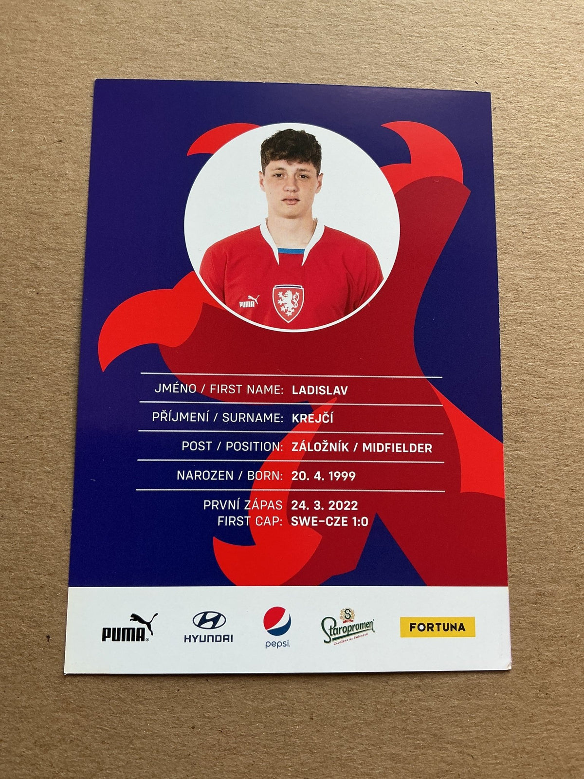 Ladislav Kreči, Czech Republic 🇨🇿 2023 Sparta Prague hand signed - Autographs-World