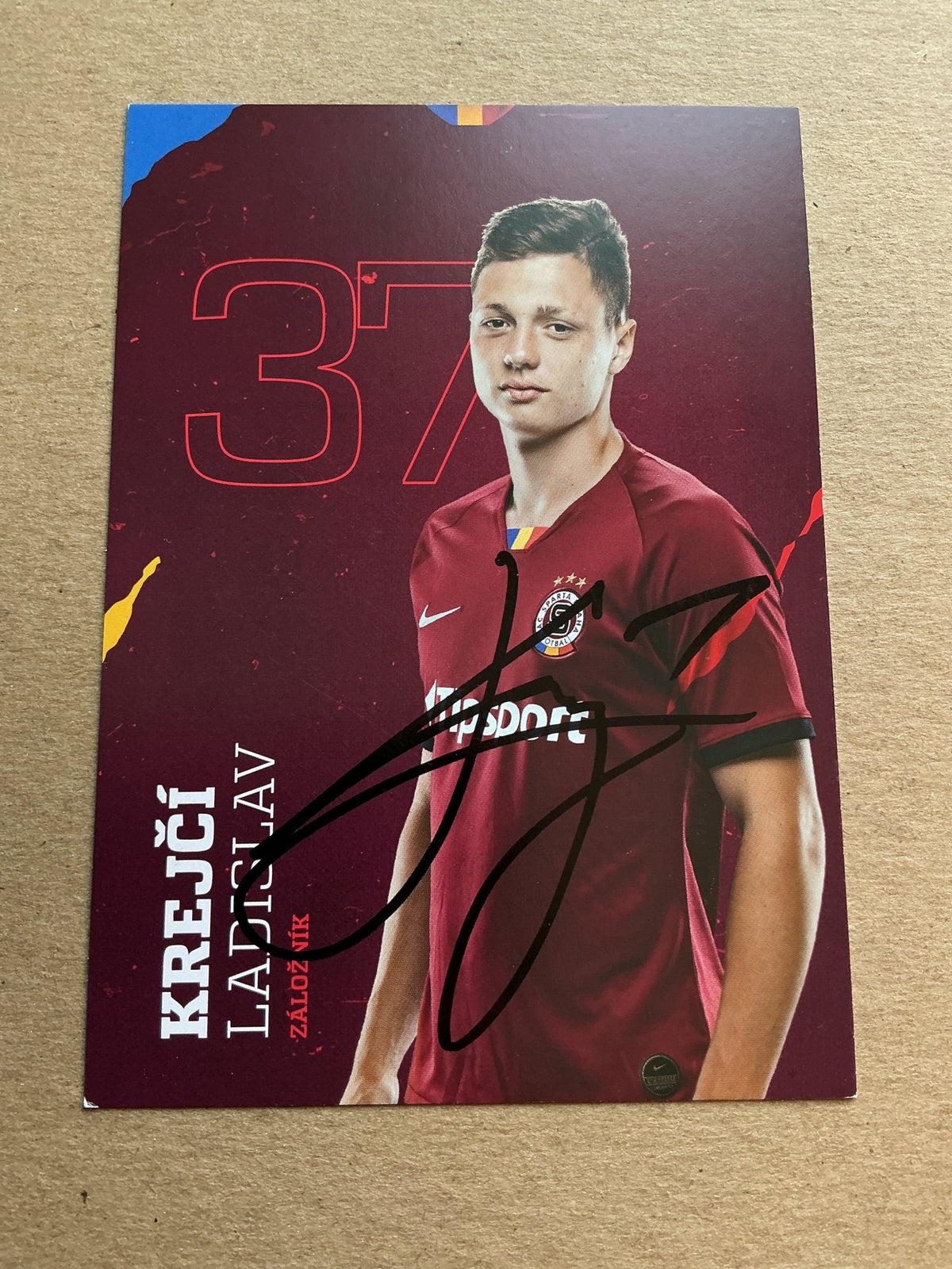 Ladislav Krejči, Czech Republic 🇨🇿 AC Sparta Prague 2019/20 hand signed - Autographs-World