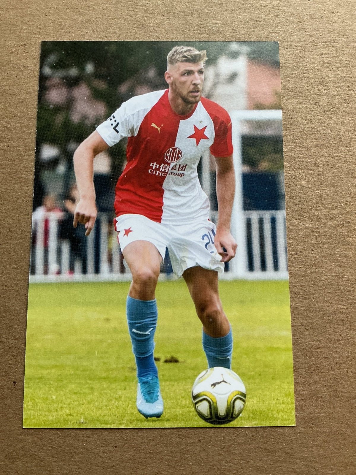Ladislav Takács, Czech Republic 🇨🇿 SK Slavia Prague 2019/20 hand signed - Autographs-World