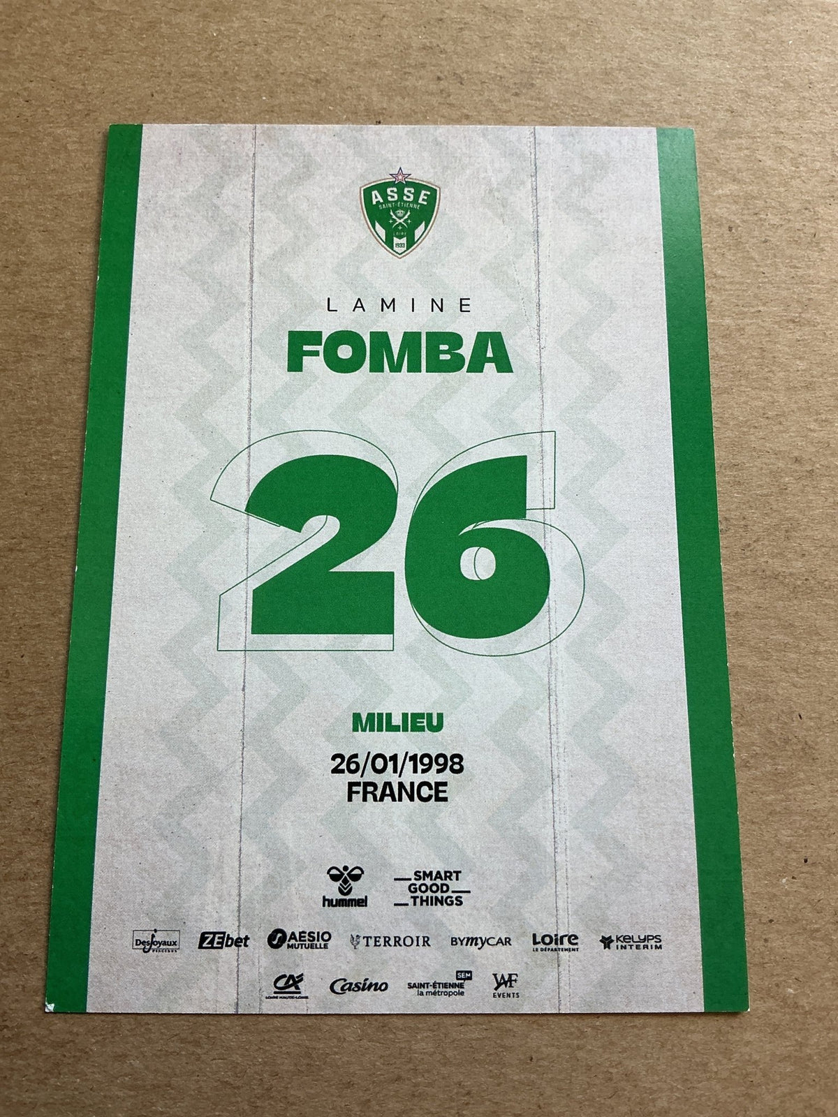 Lamine Fomba, France 🇫🇷 AS Saint-Etienne 2023/24 hand signed - Autographs-World