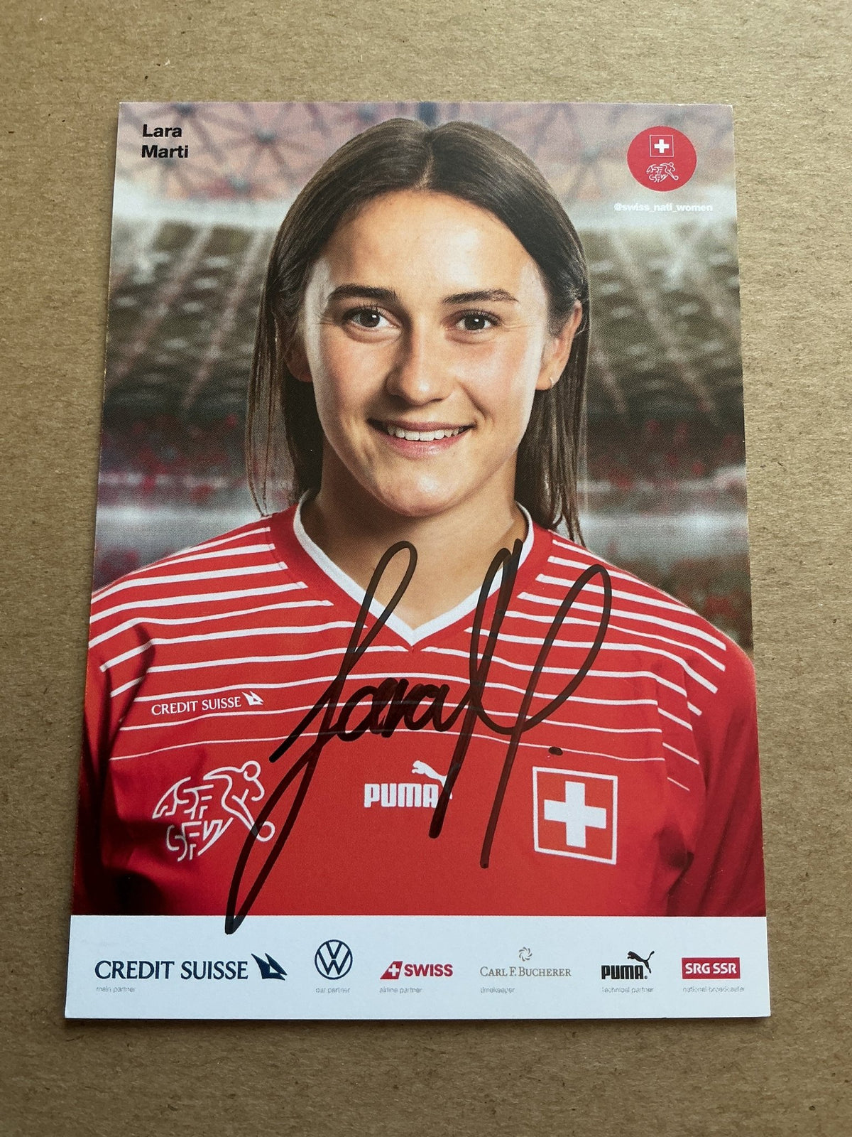 Lara Marti, Switzerland 🇨🇭 Women’s World Cup 2023 hand signed - Autographs-World