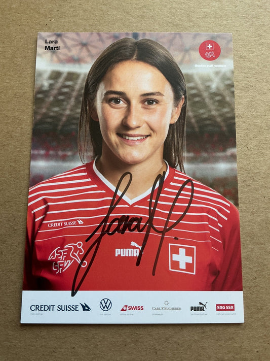 Lara Marti, Switzerland 🇨🇭 Women’s World Cup 2023 hand signed - Autographs-World