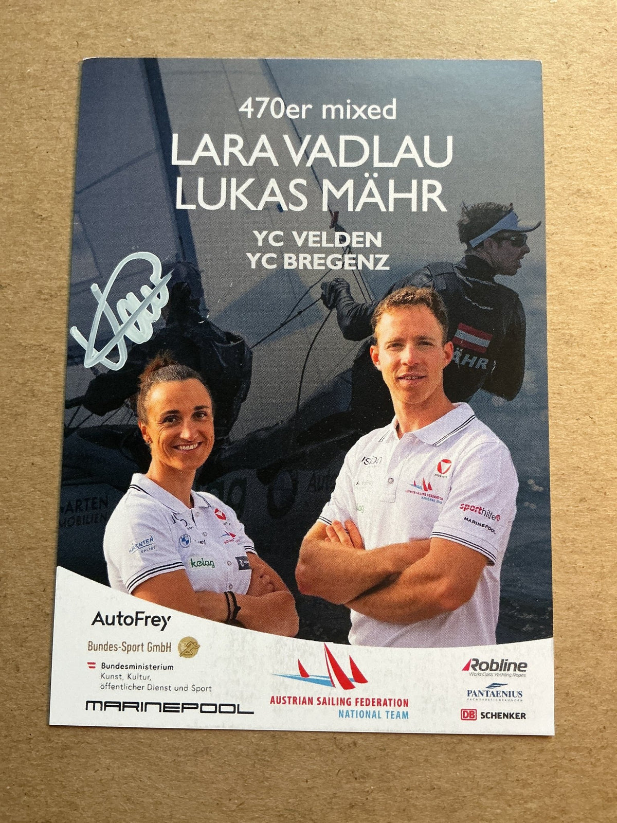 Lara Vadlau, Austria 🇦🇹 Sailing Summer Olympics 2024 hand signed - Autographs-World