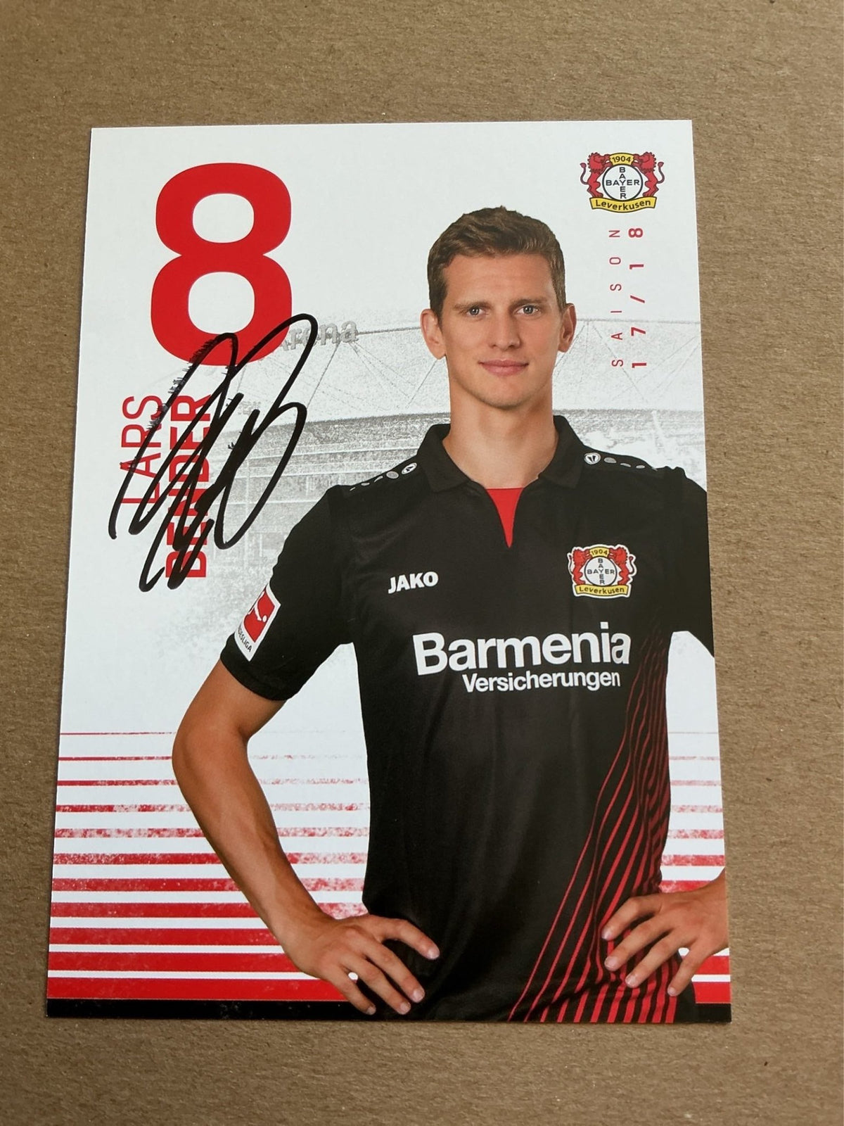 Lars Bender, Germany 🇩🇪 Bayer 04 Leverkusen 2017/18 hand signed - Autographs-World