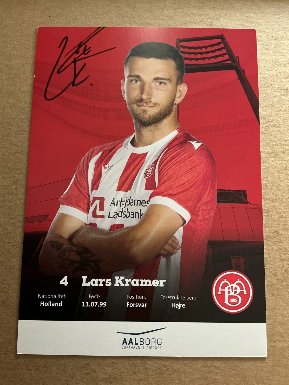 Lars Kramer, Netherlands 🇳🇱 Aalborg BK 2022/23 hand signed - Autographs-World